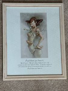 lot 638 image: Framed Artwork Print with Inspirational Quote by Moel, 2009