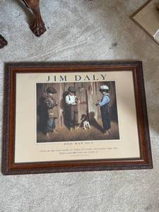 lot 645 image: Jim Daly Odd Man Out Framed Artwork