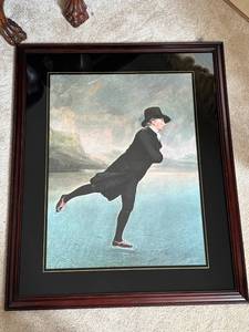 lot 647 image: Framed Print The Rev. Robert Walker Skating on Duddingston Loch by Henry Raeburn