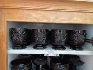 lot 755 image: Set of 12 Avon Cape Cod Ruby Glass Goblets