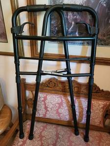 lot 742 image: Foldable Adjustable Height Walker with Padded Handles