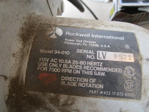 lot 85 image: Rockwell Miter Saw