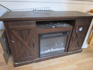 lot 7 image: Console with Electric Fireplace