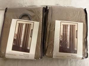 lot 74 image: 2 Envisionstudio Grommet Panel Curtains