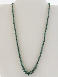 Emerald & Amethyst Bead Necklace With 14K White Gold Clasp.. ***New Old Stock -Estimated Replacement Value $275***