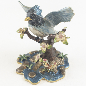 lot 59A image: Joan Rivers Classics Collection Flights of Fantasy Enameled Bluebird Keepsake Trinket Box.