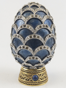 lot 59E image: Joan Rivers The Winter Ice Crystal Egg. Four Seasons of Eggs..