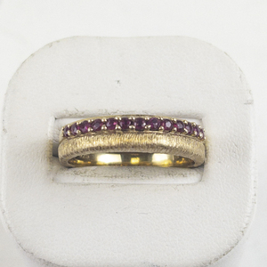 lot 62 image: Michelle Albala Ruby Vermeil (Sterling Silver) Ring. Size 9.75 - 10.