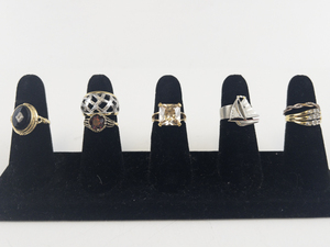 lot 109 image: Group of 6  Base Metal Rings . Size 7.25-7.75.