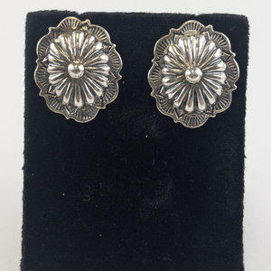 lot 132 image: Carolyn Pollack  Native American Flower Sterling Silver Stud Earrings .