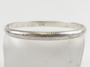 lot 248 image: Zas Engraved Sterling Silver Bangle Bracelet.