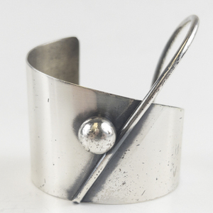lot 259 image: Modernist Sterling Silver Cuff Bracelet.