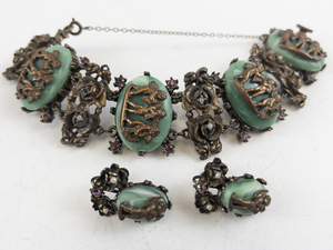 lot 266 image: Cherubs Song Bracelet & Screw-Back Earrings .