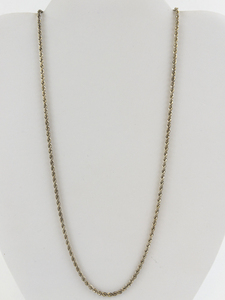 lot 271 image: Danecraft Gold Rope Sterling Silver Chain Necklace.