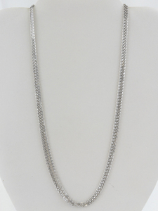 lot 274 image: Three Layered Sterling Silver Chain Necklace.