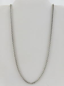lot 280 image: Classic 18 In Sterling Silver Chain Necklace.