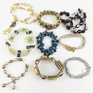 lot 311 image: Group of 9 Bead Necklaces & Bracelets.