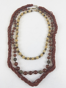 lot 326 image: Group of 3  Bead Necklaces.