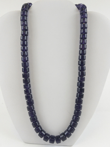 lot 330 image: Polished Amethyst Gold Tone Base Metal Bead Necklace. New Old Stock -Estimated Replacement Value $175