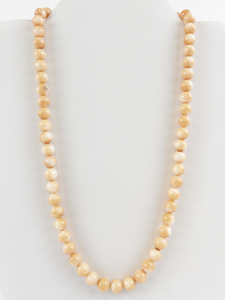 lot 341 image: Polished Coral Bead Necklace.