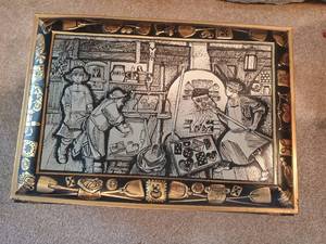 lot 2 image: Vintage E. Otto Schmidt Tin Bread Box Made in Germany