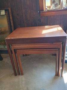 lot 31 image: Nesting Wood End Tables