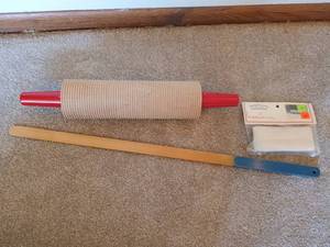 lot 35 image: Lefse Stick, Pin & New Board Covers