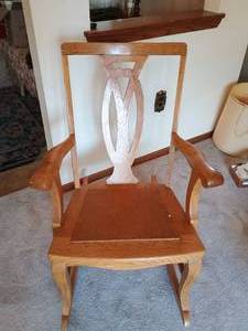 lot 53 image: Sturdy Rocking Chair