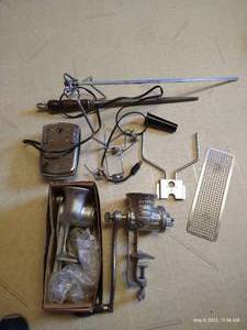 lot 127 image: Oven Rotisserie Spit & Meat Grinders