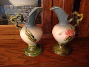 lot 168 image: Pair of Hall Pitcher Vases