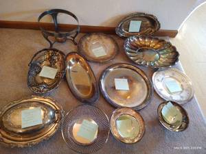 lot 174 image: Large Lot of Branded Silver Plate Items