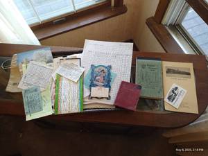 lot 184 image: Ephemera Calendars, Cards, Booklets, 1860s Birthday Record Book