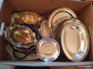 lot 198 image: Silver Plate Dishes