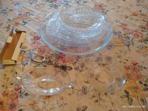 lot 205 image: Mixed Plates, Platters, Tiny Dishes & Tray wHandle