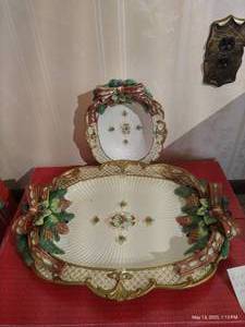 lot 240 image: Fitz & Floyd Florentine Platter With Box & Bowl
