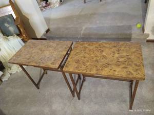 lot 242 image: (2) Wood Folding Tables