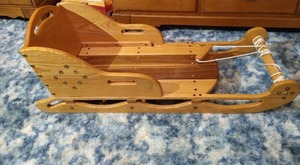 lot 260 image: Wood Toboggan Sled - Heavy
