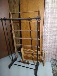 lot 311 image: Clothes Drying Racks & Rolling Rack