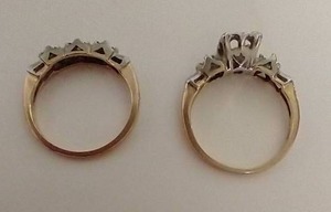 lot 425 image: (2) 14 Carat Gold Rings