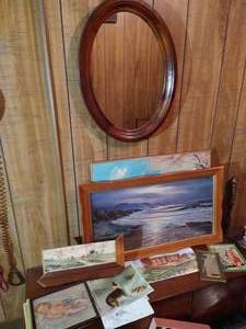 lot 507 image: Mirror w Artwork