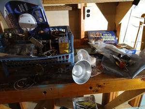 lot 522 image: Misc. Hardware, Tools, Smoke Detector, Magnets, Etc.