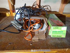 lot 523 image: Cordless Grass Shear, Sander & Jigsaw NIB