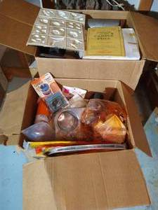 lot 568 image: Boxes w Candle Making Mill & Candle Supplies