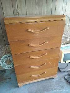lot 621 image: Wood Dresser