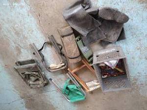 lot 638 image: Hunting Boot Covers, Portable Seats & Ammo