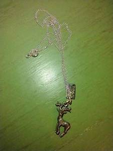 lot 80M image: Vintage Sterling Silver Chain & Deer Pendant - Sterling by Bell