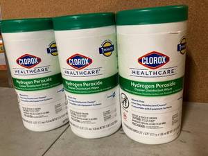 lot 143 image: Hydrogen Peroxide Disinfecting Wipes