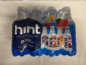 lot 408 image: MM. 12x 16oz Hint Water-Assorted 4 Flavors