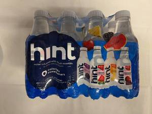 lot 411 image: MM. 12x 16oz Hint Water-Assorted 4 Flavors
