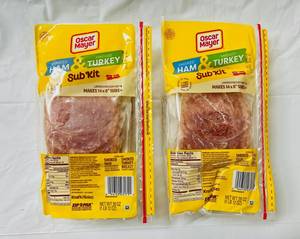 lot 256 image: B. 2x 28oz Oscar Mayer Smoked Ham & Turkey Sub Kit-22025